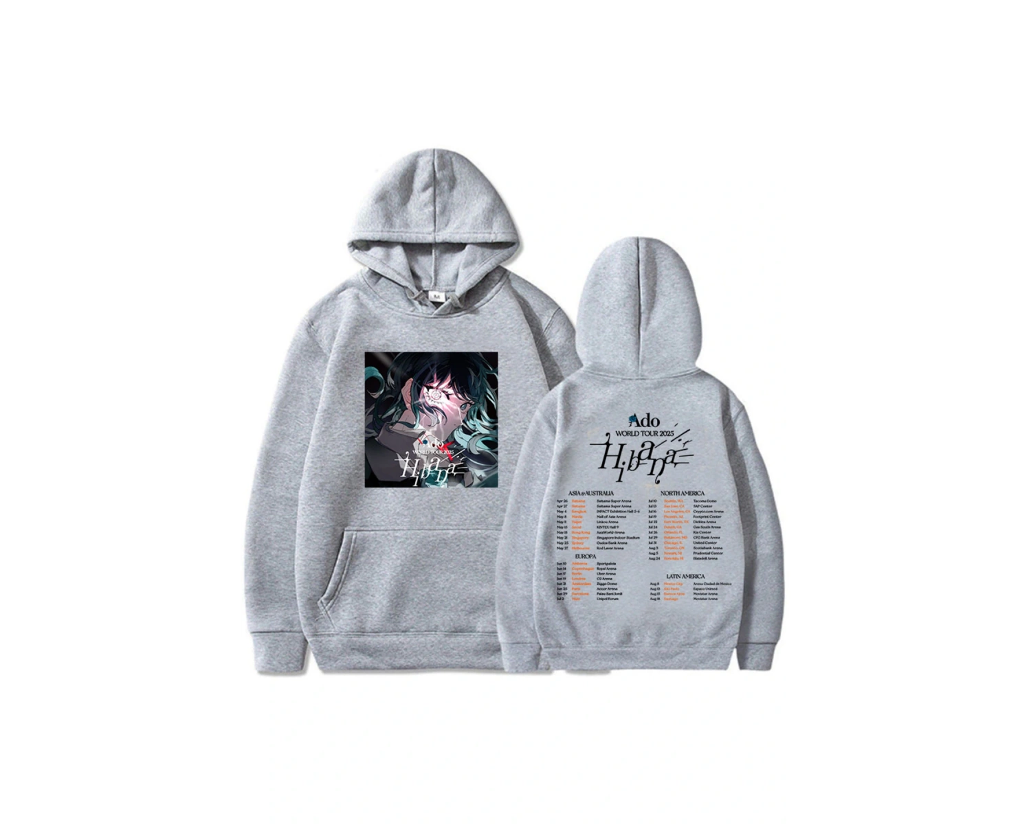 Beyaz Japon kıcı Ado Dünya Turu lar içinler Moletom Uzun Kol