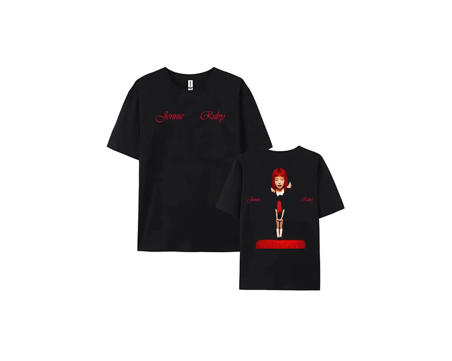 Beyaz Jennie Ruby 1st Studio Albümü Ürün Tshirt Kim Mantra Jennie li Gev