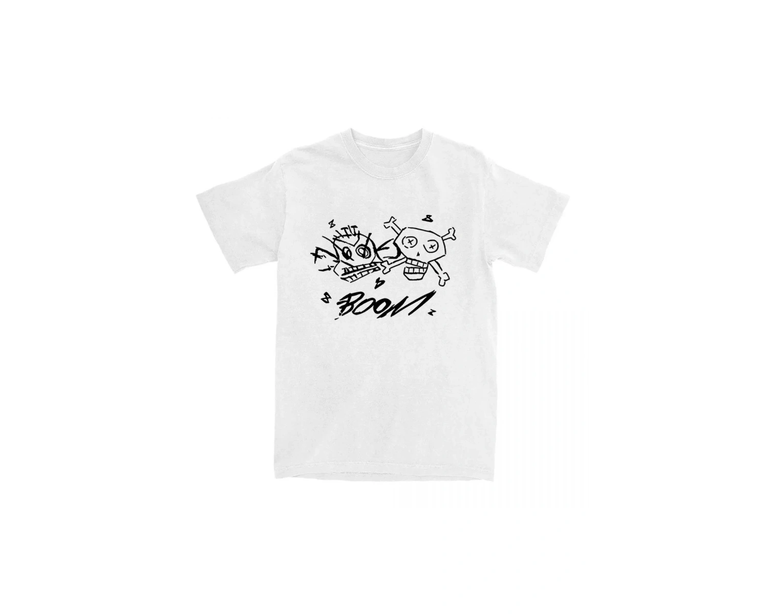 Beyaz Jinx Arcane Monkey Unisex Streetwear Grunge Aesthetic Short Sleeve Cotton T