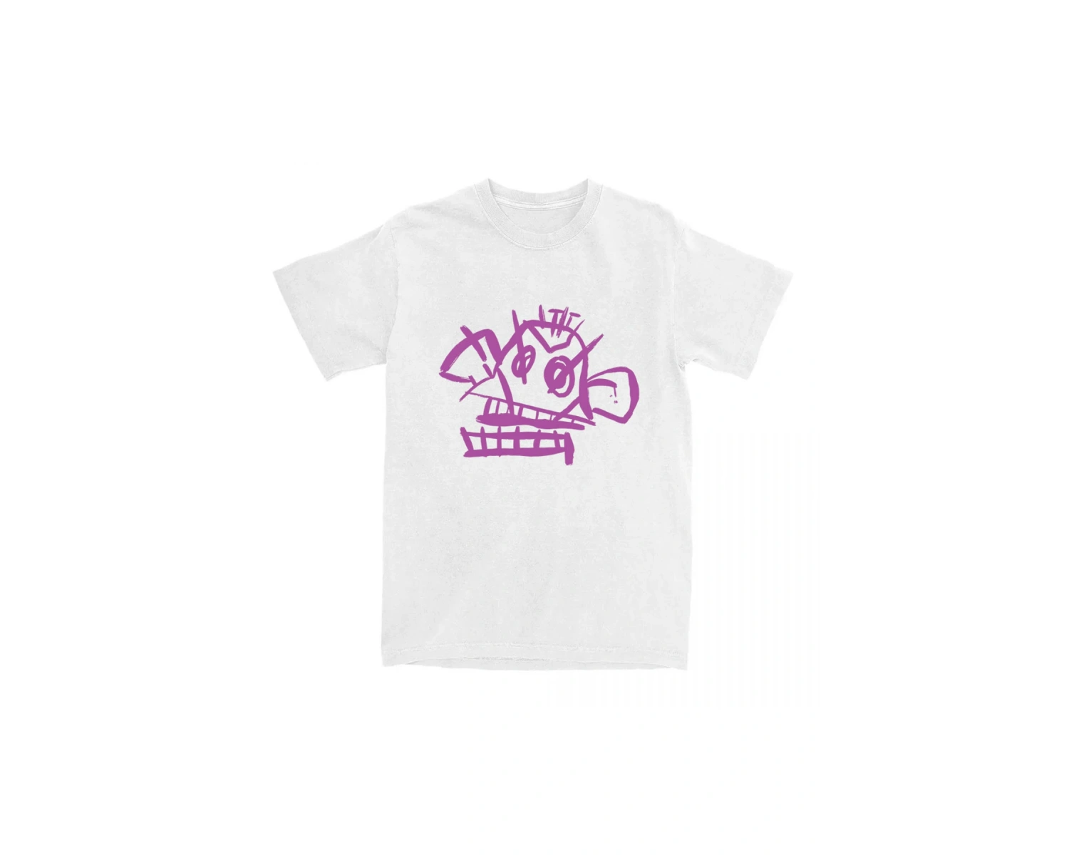 Beyaz Jinx Arcane Monkey Unisex Streetwear Grunge Aesthetic Short Sleeve Cotton T