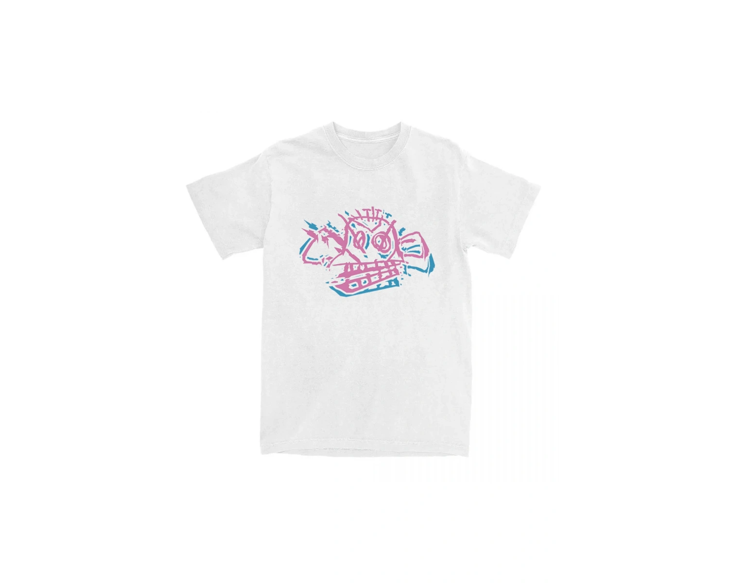 Beyaz Jinx Arcane Monkey Unisex Streetwear Grunge Aesthetic Short Sleeve Cotton T