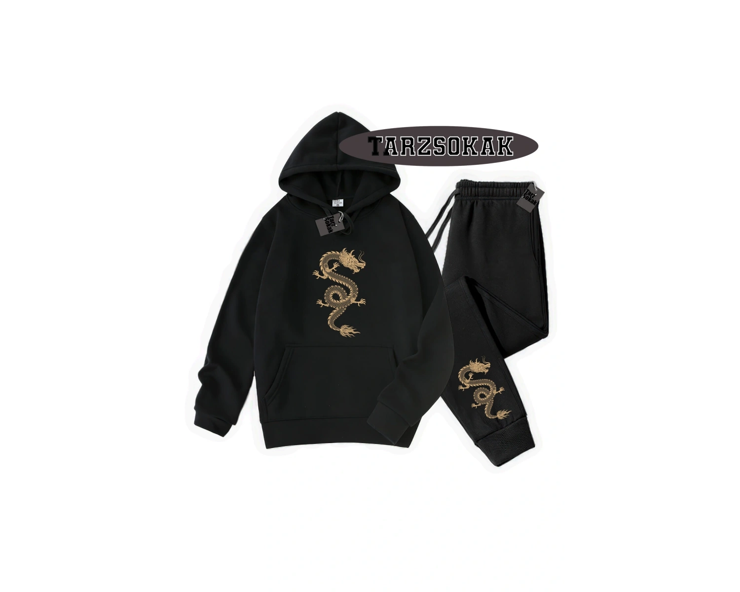 Beyaz Kapşonlu Ejderha Detaylı ikili TAKIM