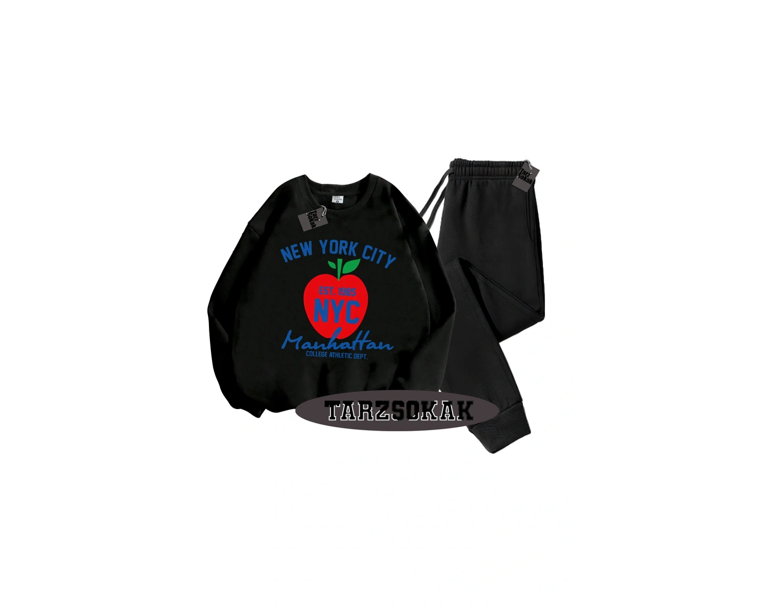 Beyaz Kapşonlu Nyces Detaylı ikili TAKIM