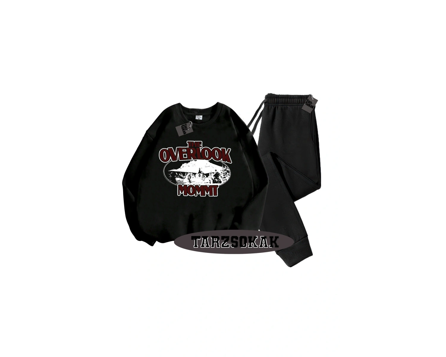 Beyaz Kapşonlu Overlook Detaylı ikili TAKIM