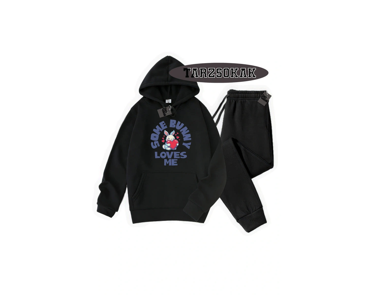 Beyaz Kapşonlu Reason Detaylı ikili TAKIM