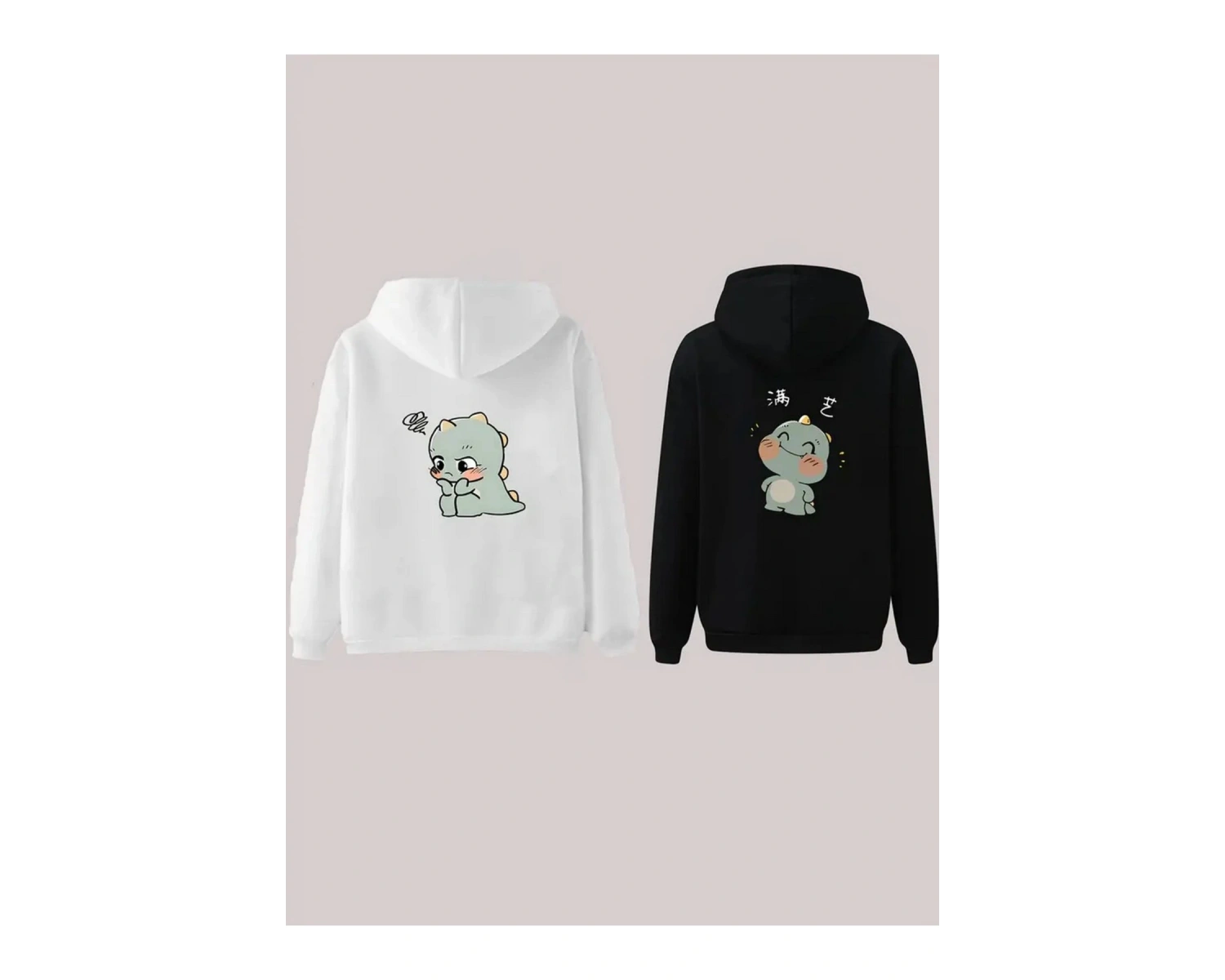Beyaz Kapşonlu Sweatshirt Çift Sevgili Kombinleri Couple Clothing