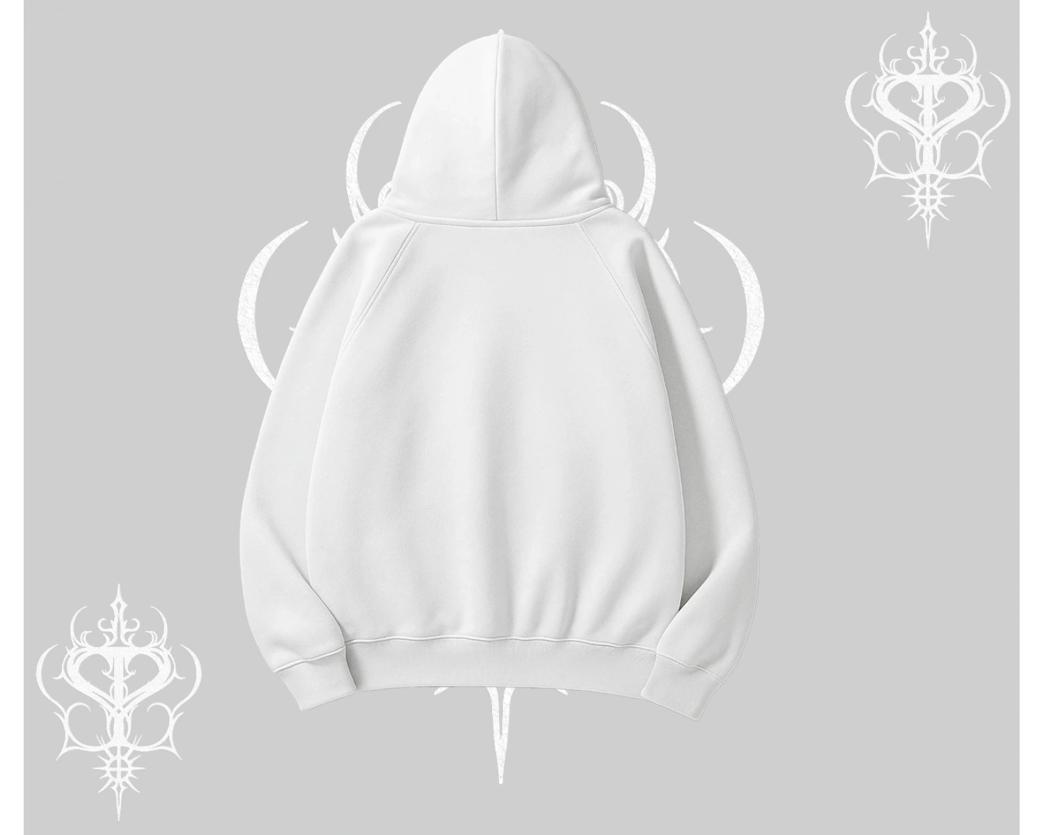 Beyaz Kapşonlu Sweatshirt Sp55der