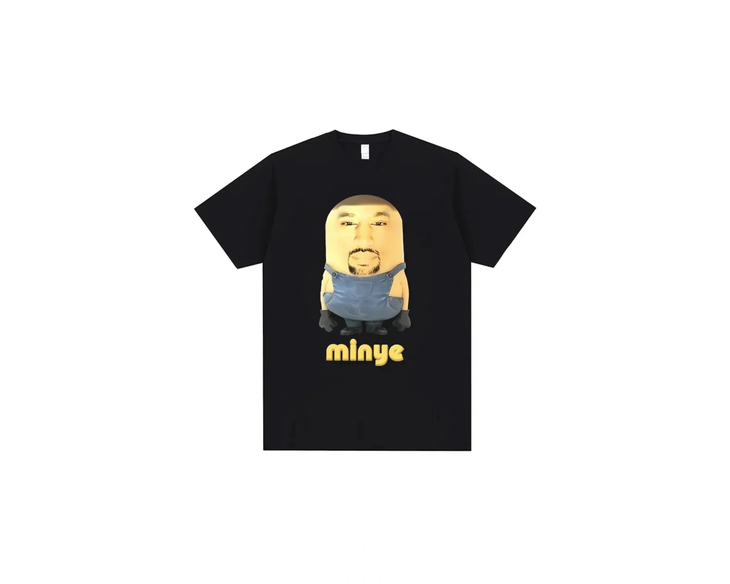 Beyaz Karikatür Anime Çalışma Kedi Baskı Çift Yuvarlak Boyun Yaz Gevşek ka