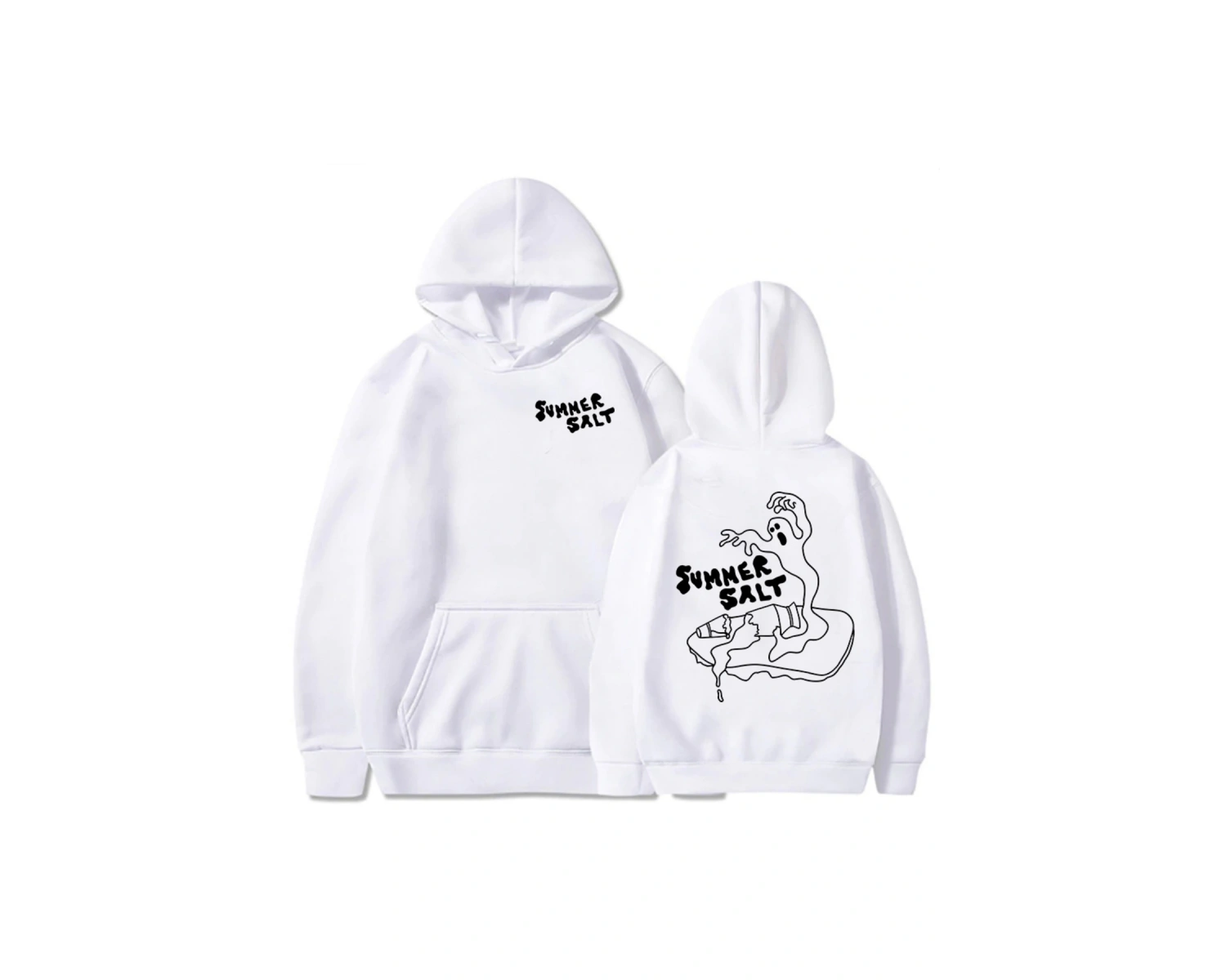 Beyaz Karikatür Grafik Yaz Tuz Grubu Hip Hop Moletom Feminino