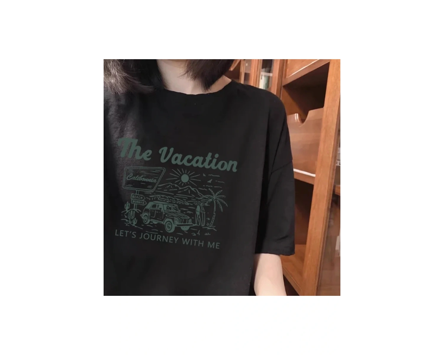 Beyaz Karikatür Grafikli Rugrats Karakterleri Baskı Günlük Bisiklet Yaka Polyester Karışımı S