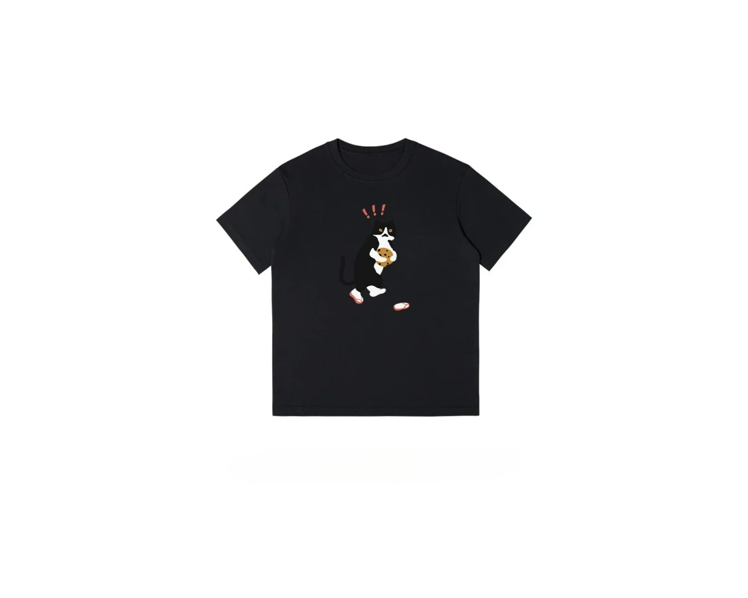 Beyaz karikatür kedi baskı gevşek yaz japon tarzı desen üst grafik T S