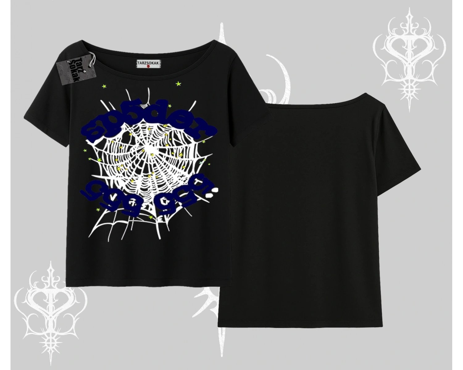 Beyaz Kayık yaka Tişört Sp55der