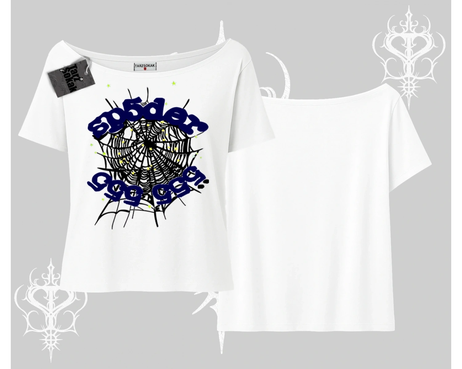 Beyaz Kayık yaka Tişört Sp55der