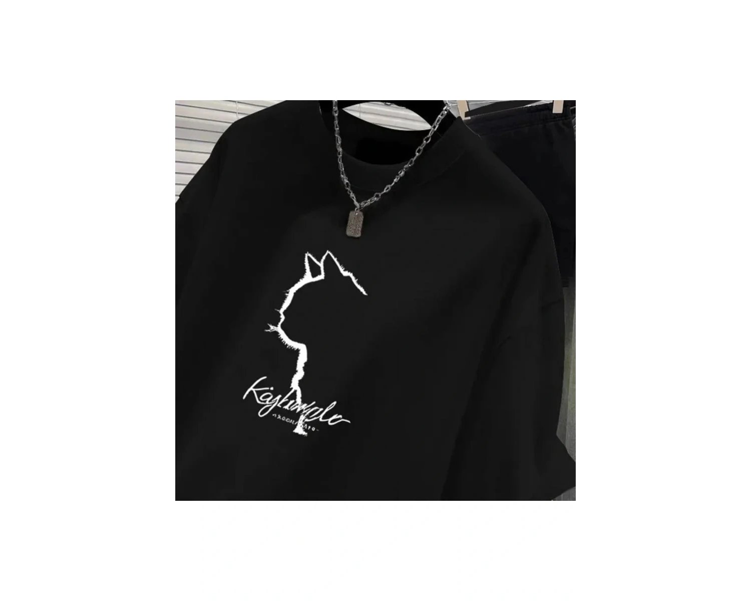 Beyaz Kedi Baskılı Yaz En Tees Yaratıcı an Teme