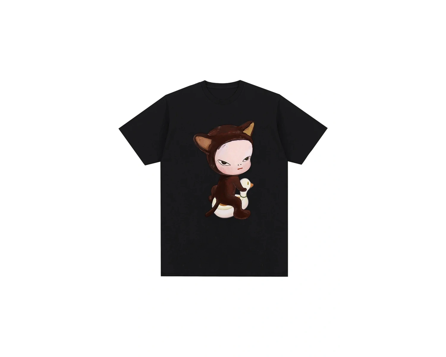 Beyaz Kedi Süper Sevimli Tatlı Artı Boyutu Kore Yuvarlak