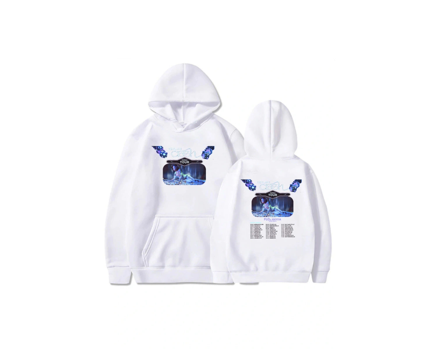 Beyaz Kehlani Crash World Tour for Roupas Femininas Winter Warm Hooded Pullo