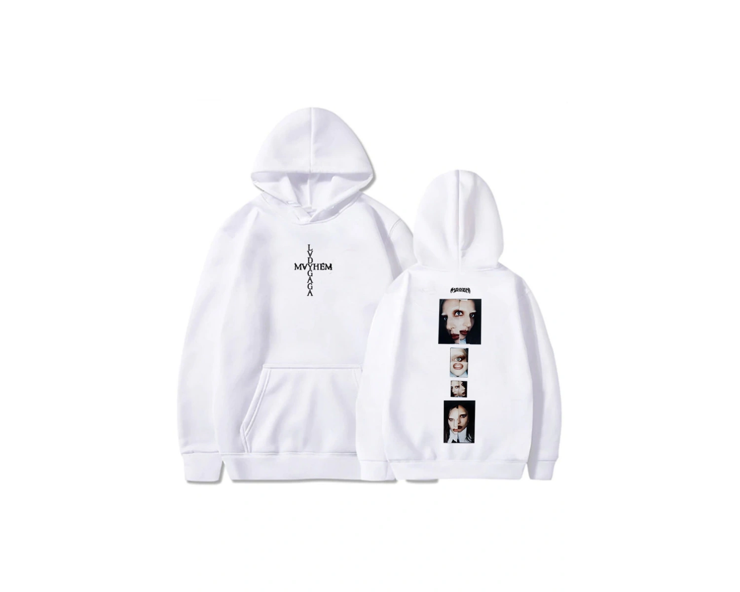 Beyaz kıcı Lady Gaga Mayhem Albümü Moda için Pol