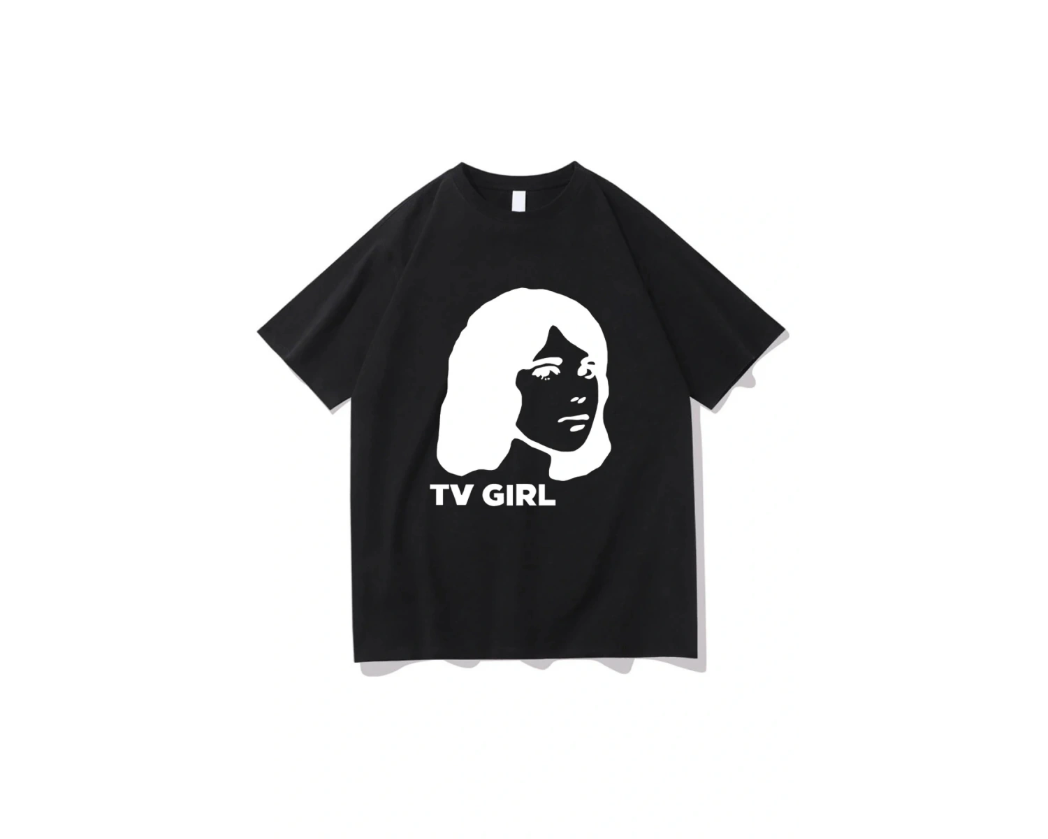 Beyaz Klasik Tv Komik/ Harajuku Yaz Üstleri Vintage Unisex