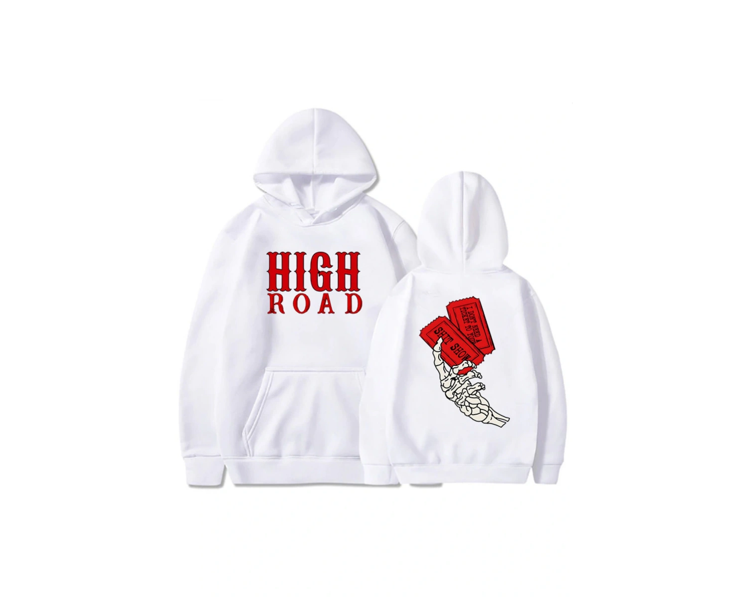 Beyaz Koe Wetzel Lanet Yakın Normal Tur Yüksek Yol Grafik Sudaderas Con