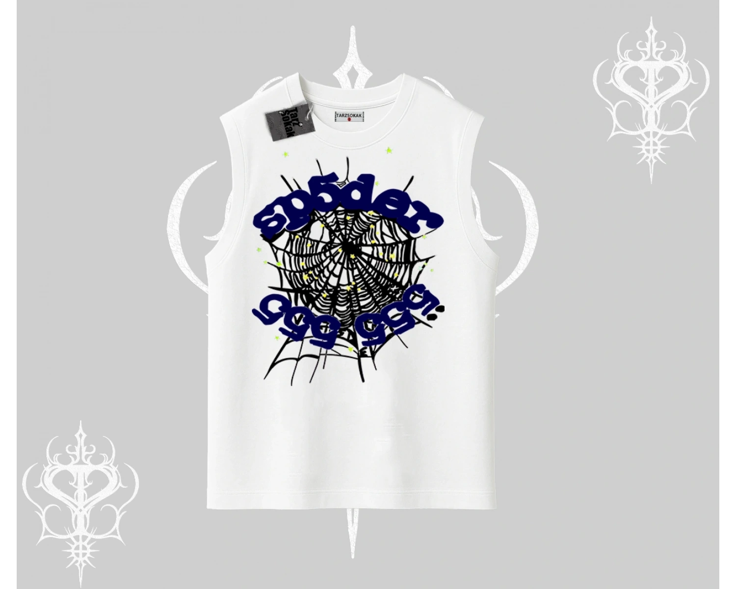 Beyaz Kolsuz Tişört Sp55der