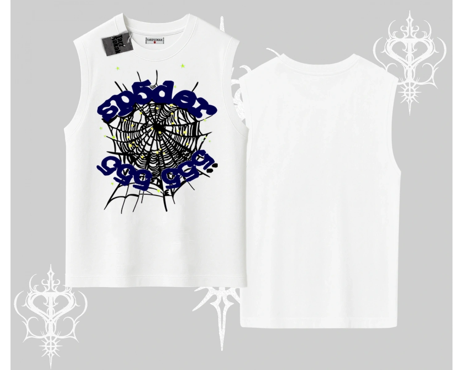 Beyaz Kolsuz Tişört Sp55der