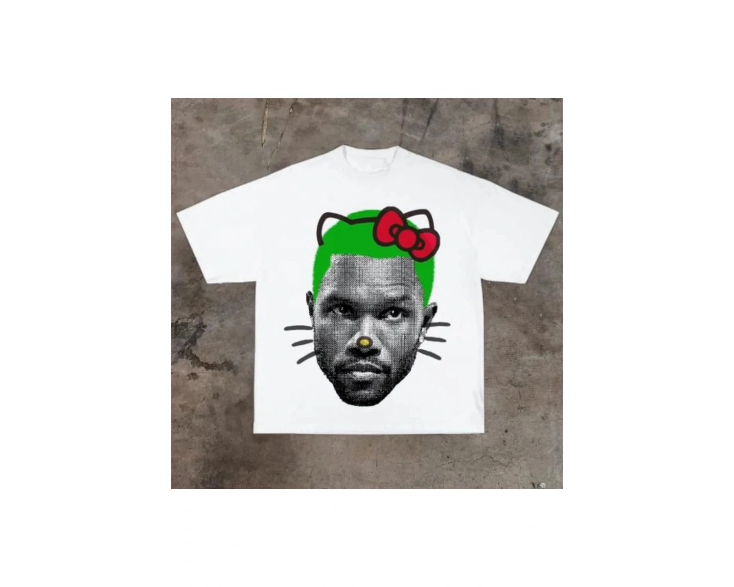 Beyaz Komik Baskılı Vintage Üstleri Hip Hop Streetweet Yaz