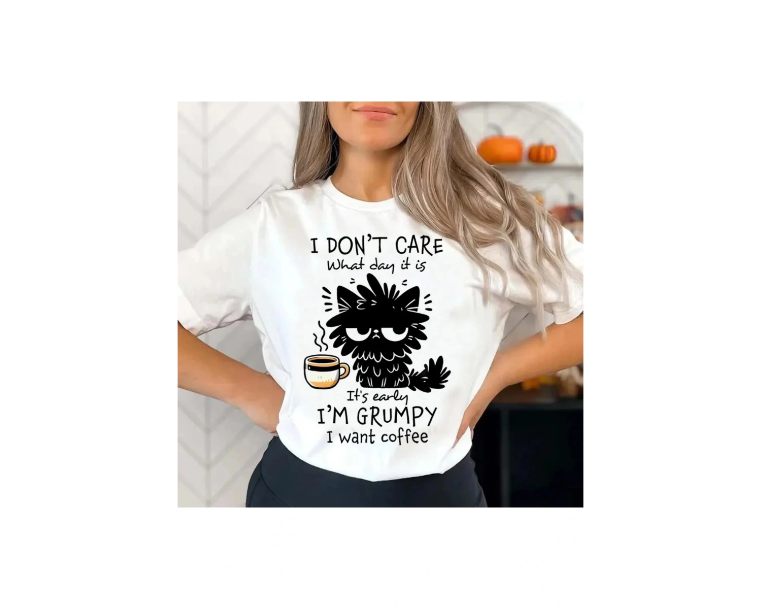 Beyaz Komik Kedi Genç Vintage Kore i Renkli Grunge Grafik Grafik Pastel 80