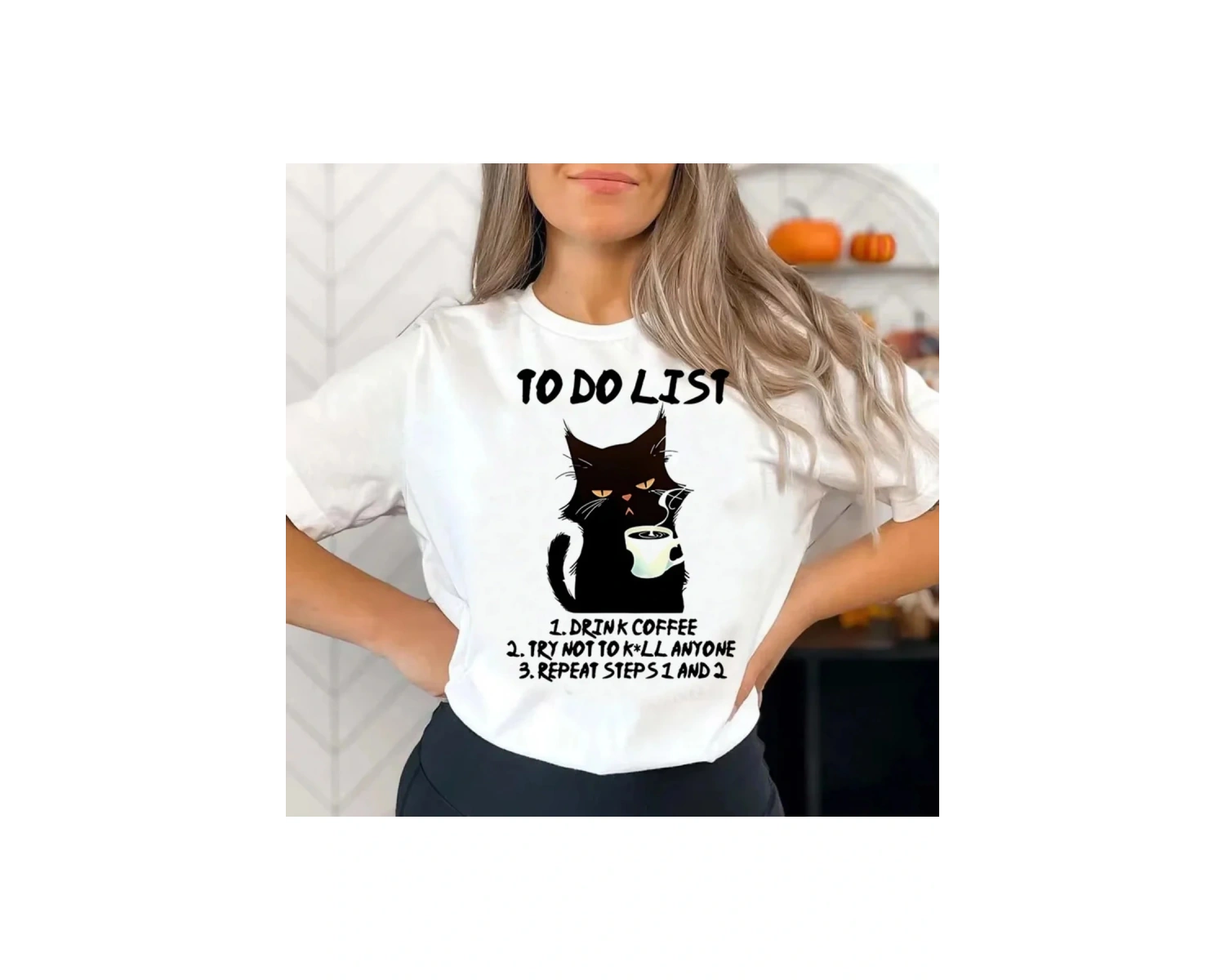 Beyaz Komik Kedi Genç Vintage Kore i Renkli Grunge Grafik Grafik Pastel 80