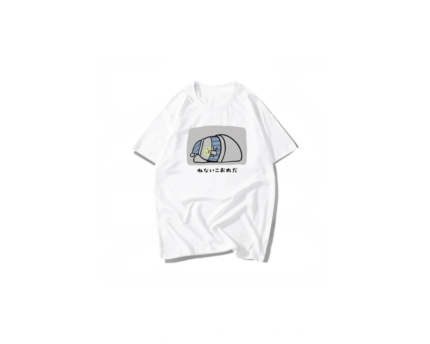 Beyaz Komik Sloganı Im Late for Work Mizah Vintage Japonya Kanji Hiçbir Fikir Baskılı T Sh