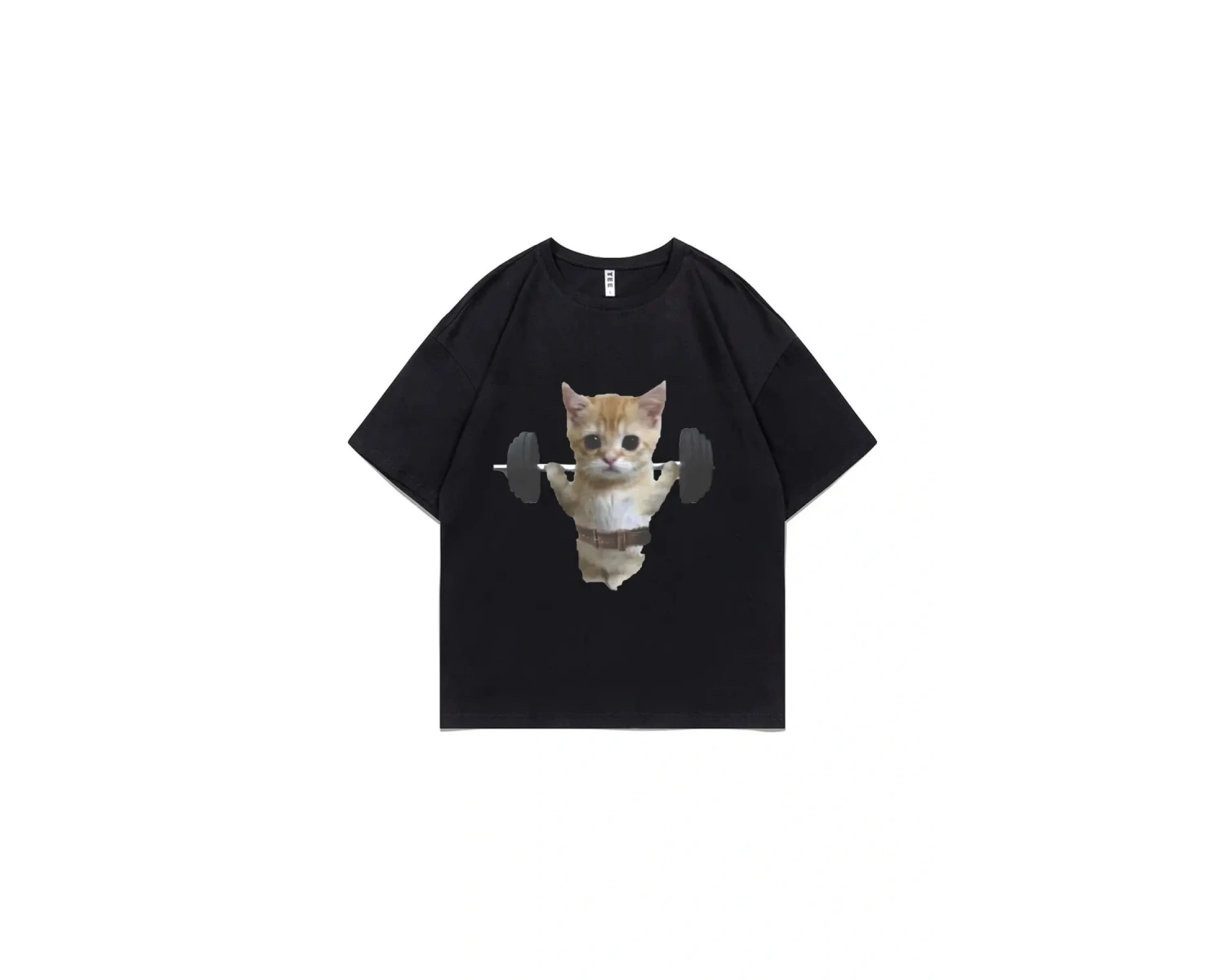 Beyaz Komik Spor Salonu Sam Sulek Kedi Grafik Baskı Sevimli Spor Pompası Kapak