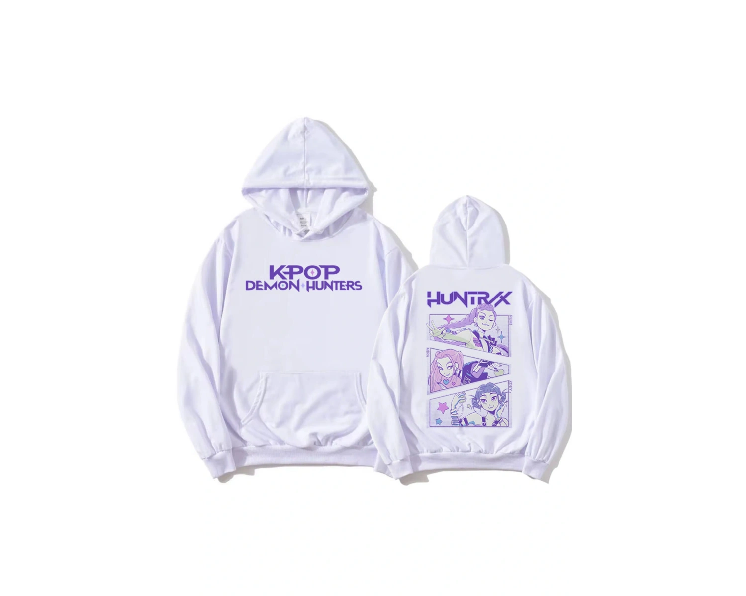 Beyaz KPop Demon Hunters Saja Boys Derpy TigerModa Film Baskıl