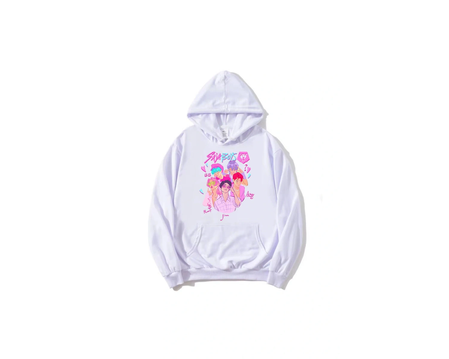 Beyaz KPop Demon Hunters Saja Boys Derpy TigerModa Film Baskıl