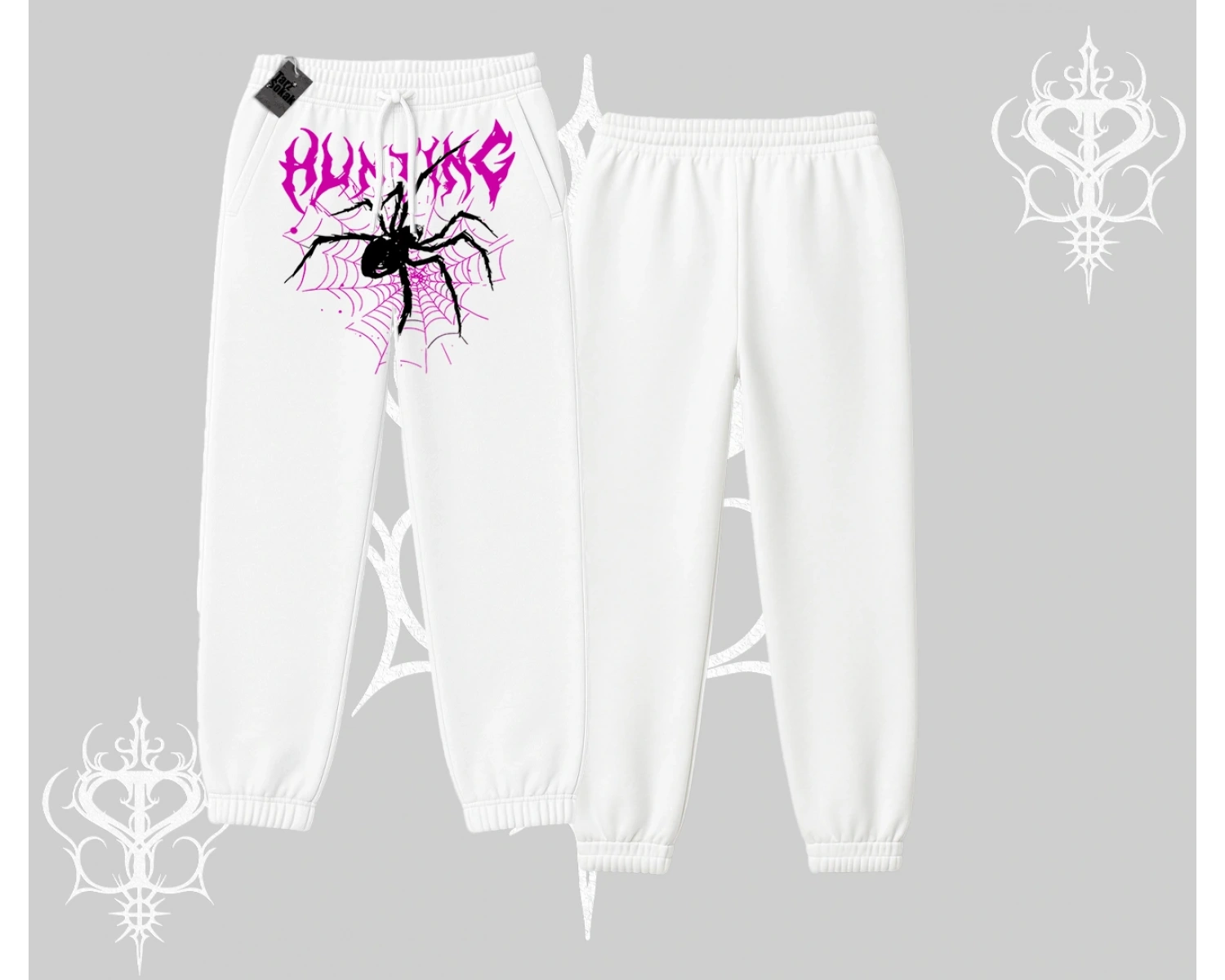 Beyaz Lastikli Eşofman Altı Autumn Spider