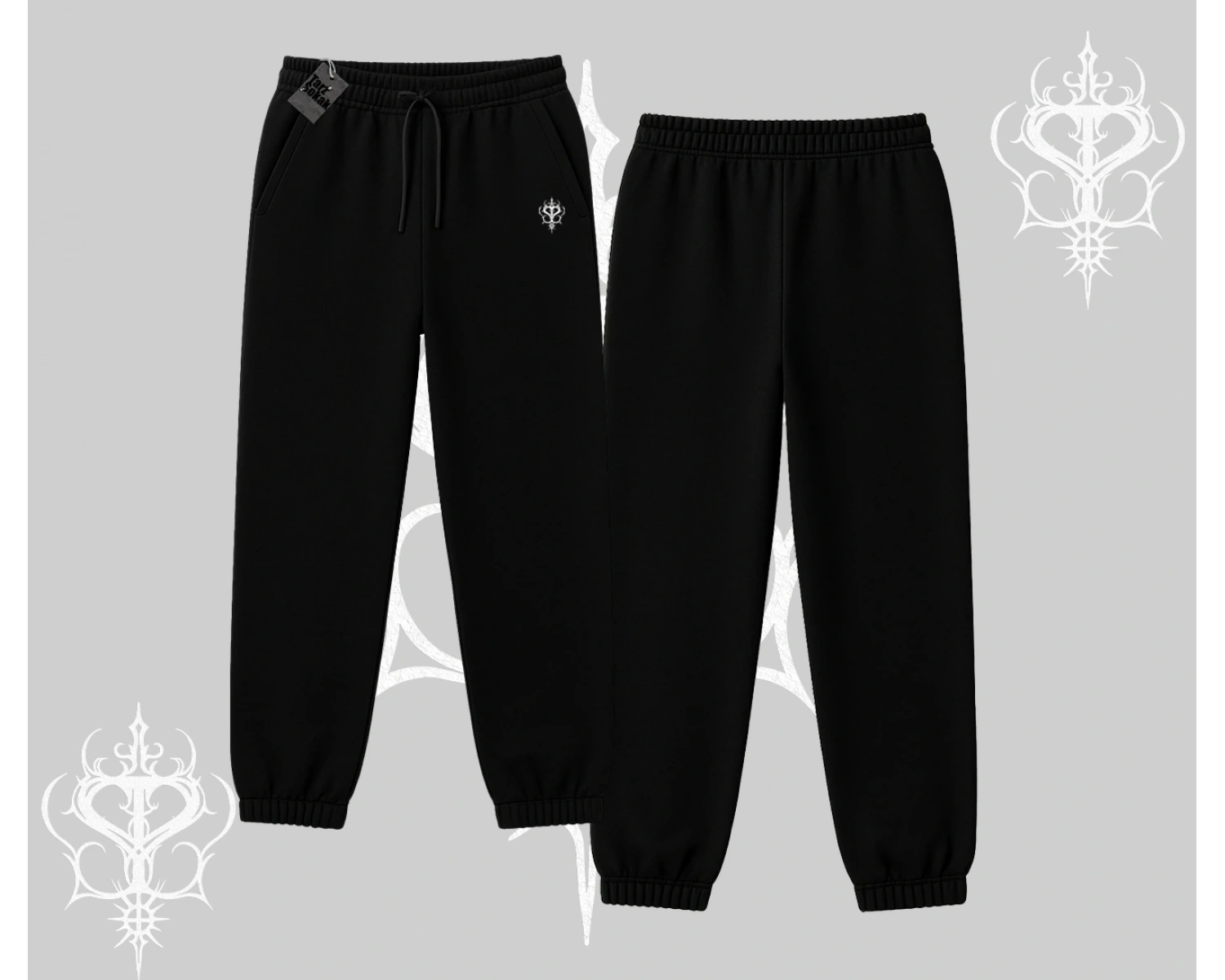 Beyaz Lastikli Eşofman Altı Özel logolu