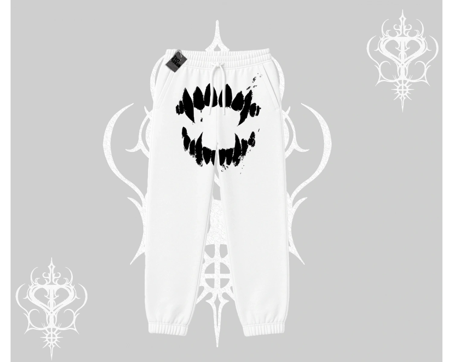 Beyaz Lastikli Eşofman Altı Vampir Dış