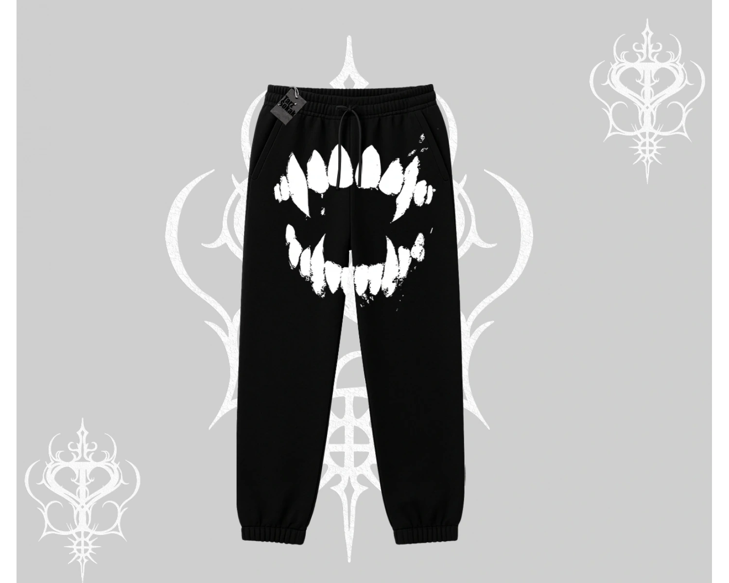 Beyaz Lastikli Eşofman Altı Vampir Dış