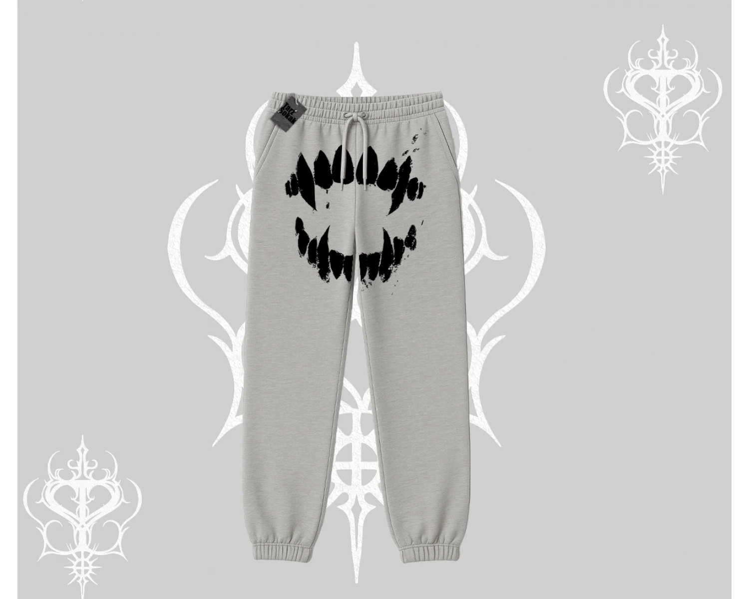 Beyaz Lastikli Eşofman Altı Vampir Dış