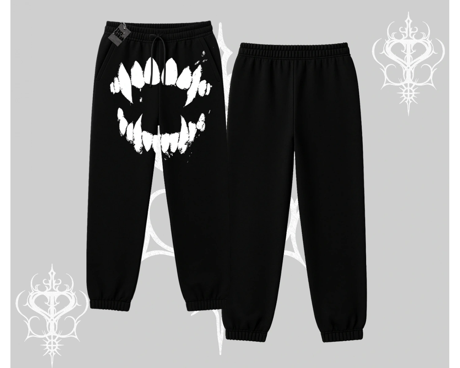 Beyaz Lastikli Eşofman Altı Vampir Dış