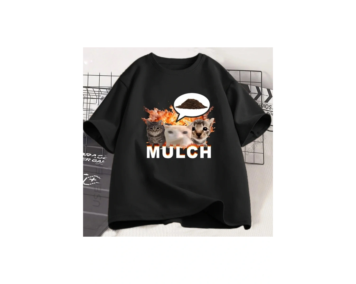 Beyaz Malç Komik Kedi Meme Klasik T Yaz Tees streetwear Tee T