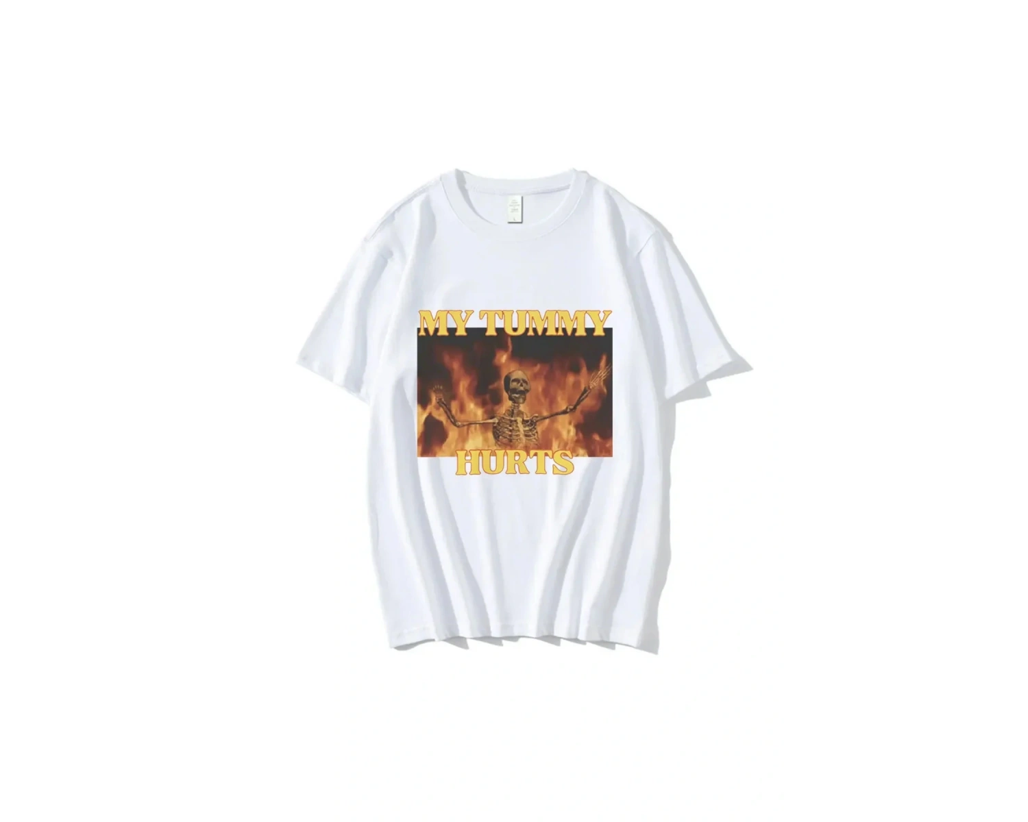 Beyaz Marka Tee Vintage Yaz Sokak Grafik