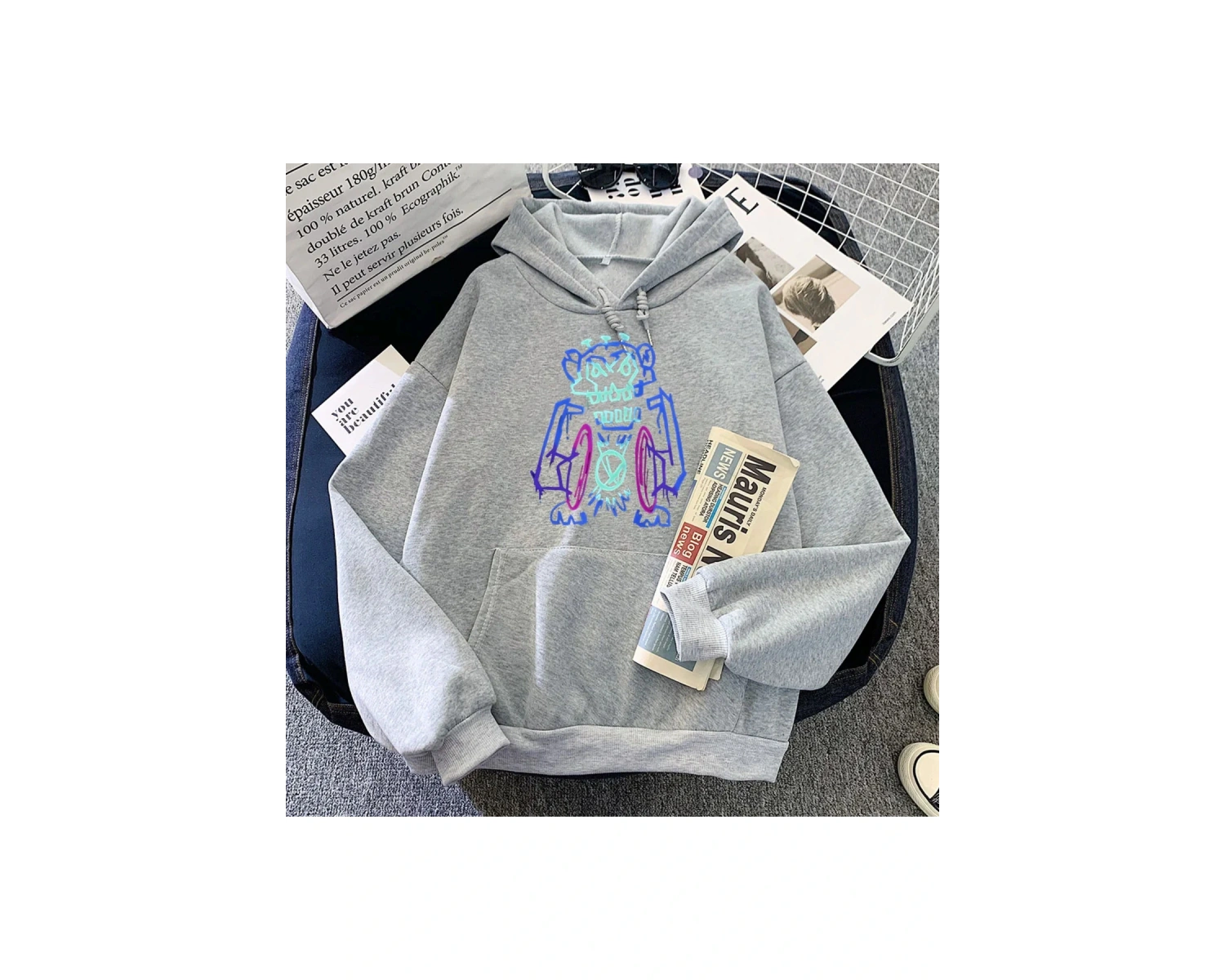 Beyaz Maymun Karikatür Baskı Uğursuzluk Arcane