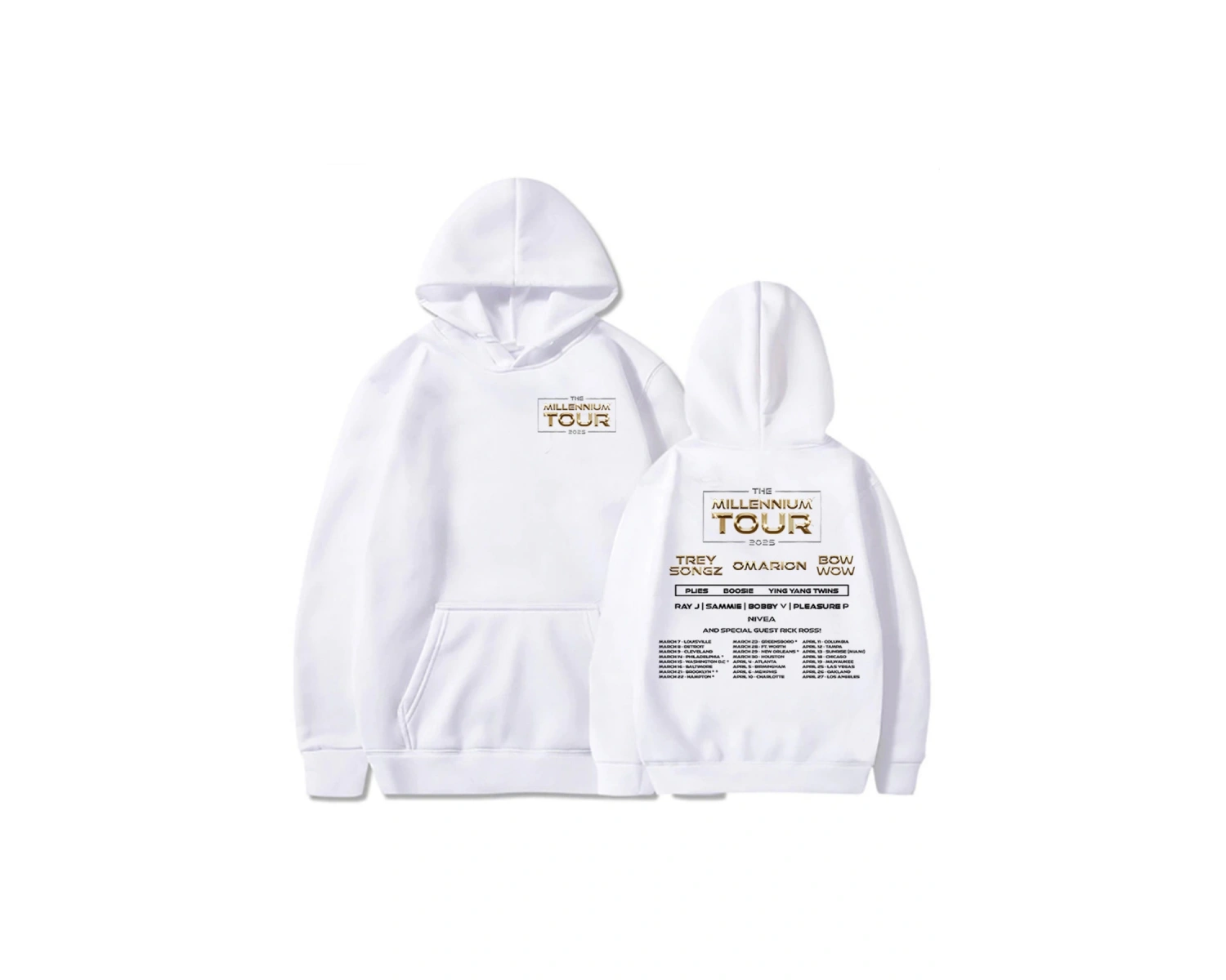 Beyaz Millennium Tour Grafik Funko Pop Moda SonbaharVintage Mole