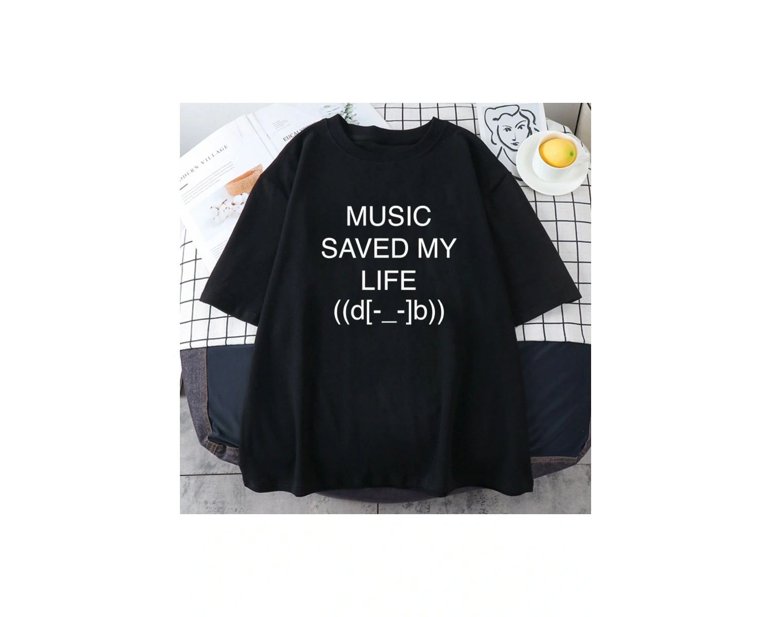 Beyaz Müzik kaydedildi benim hayat karikatür baskı Porter Robinson gülümseme