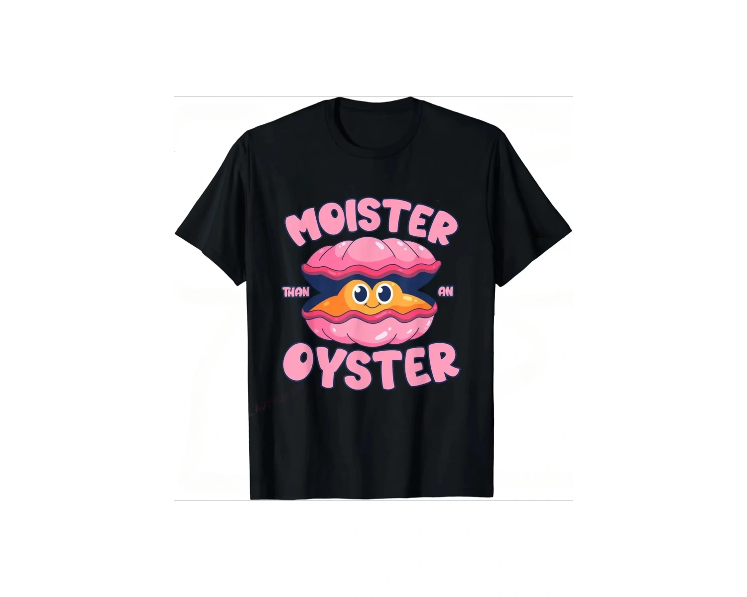 Beyaz Nem Bir İstiridye Komik Baskılı Mizah Bivalve Shucking Gevşek Harajuku Kad