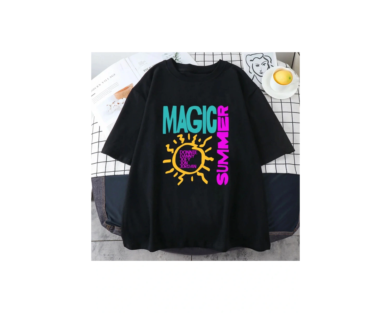 Beyaz NKOTB sihirli yaz -gömlek Pop müzik yeni çocuklar blok