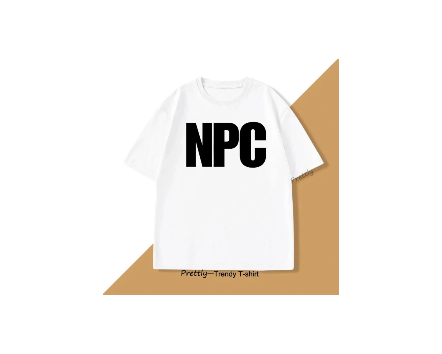 Beyaz NPC Meme Tee Komik Oyun Tshirt Şaka T Trend Crewneck Grafik