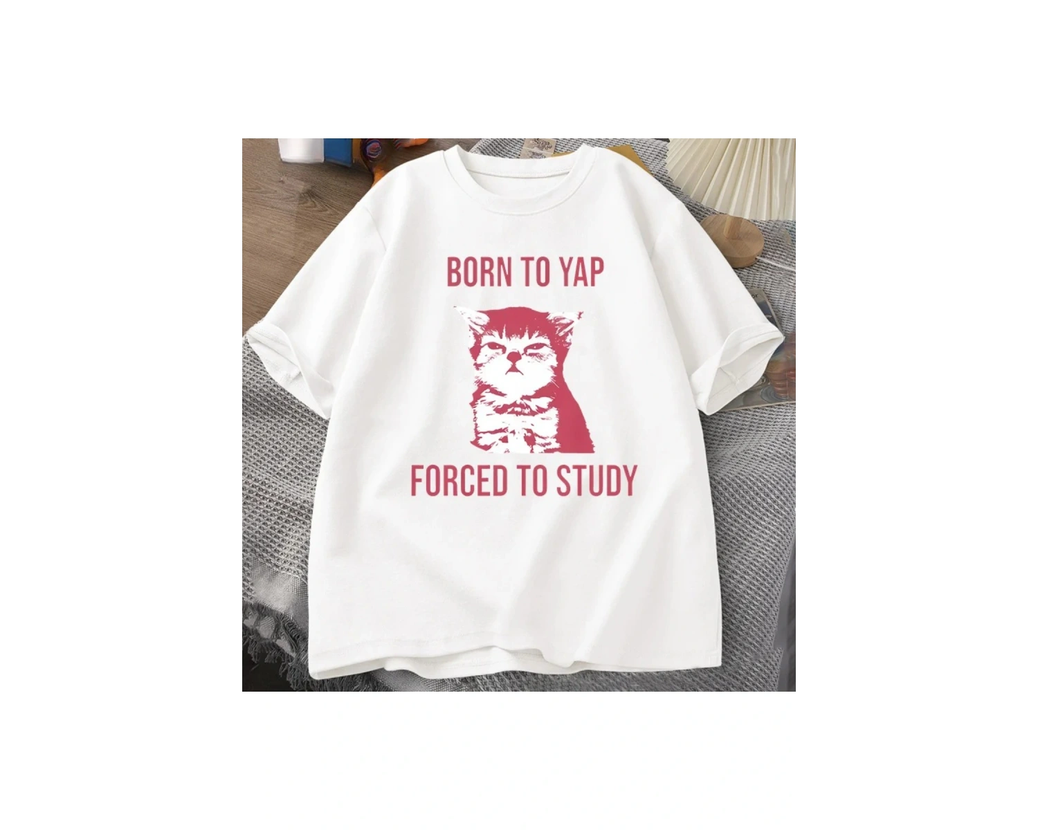 Beyaz Öğrenmek Zorla Komik Kedi İfade Paketi Retro Sevimli Kedi Ba