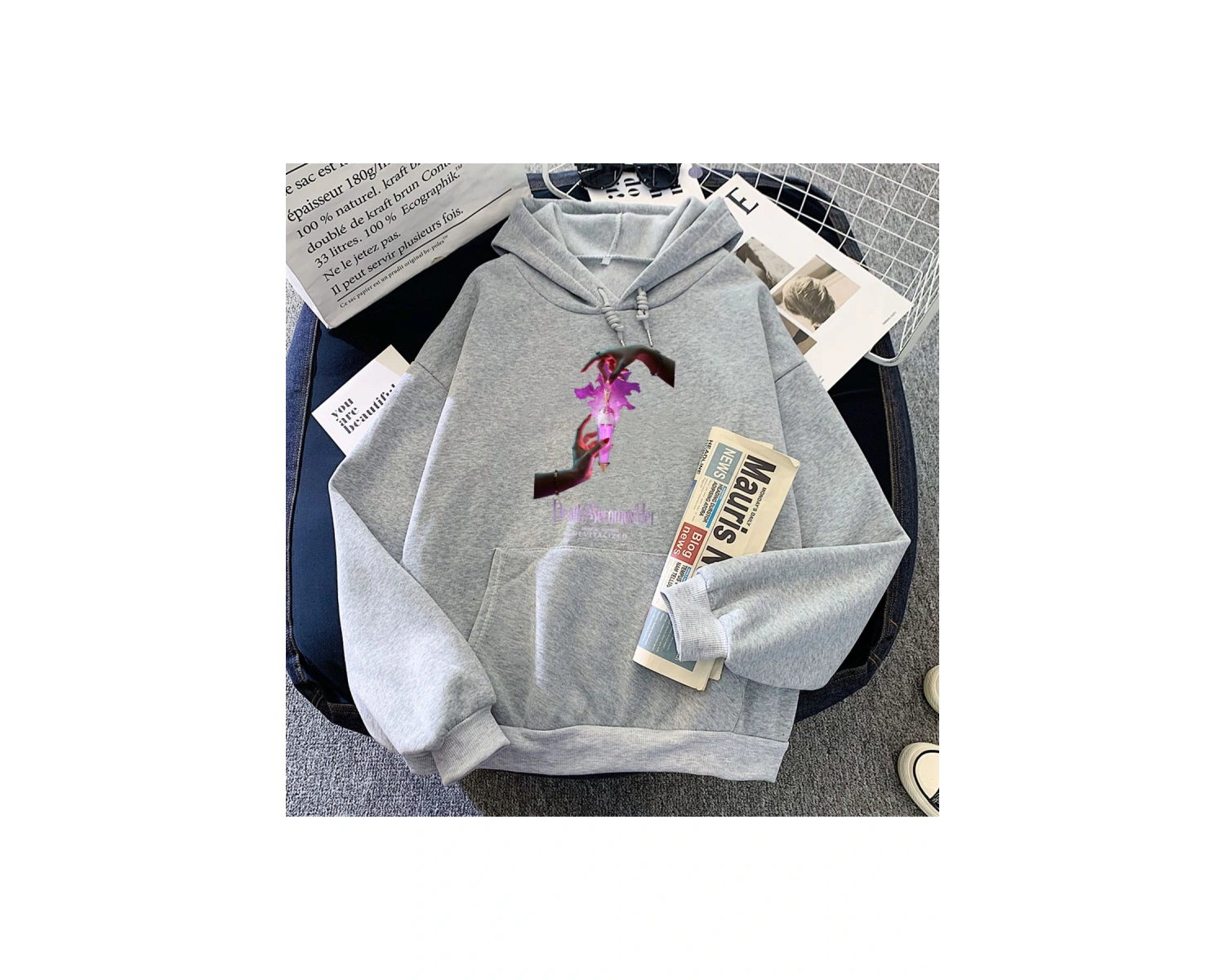 Beyaz ÖLÜM BECOMES ONUN Film Moletom Feminino Grafik