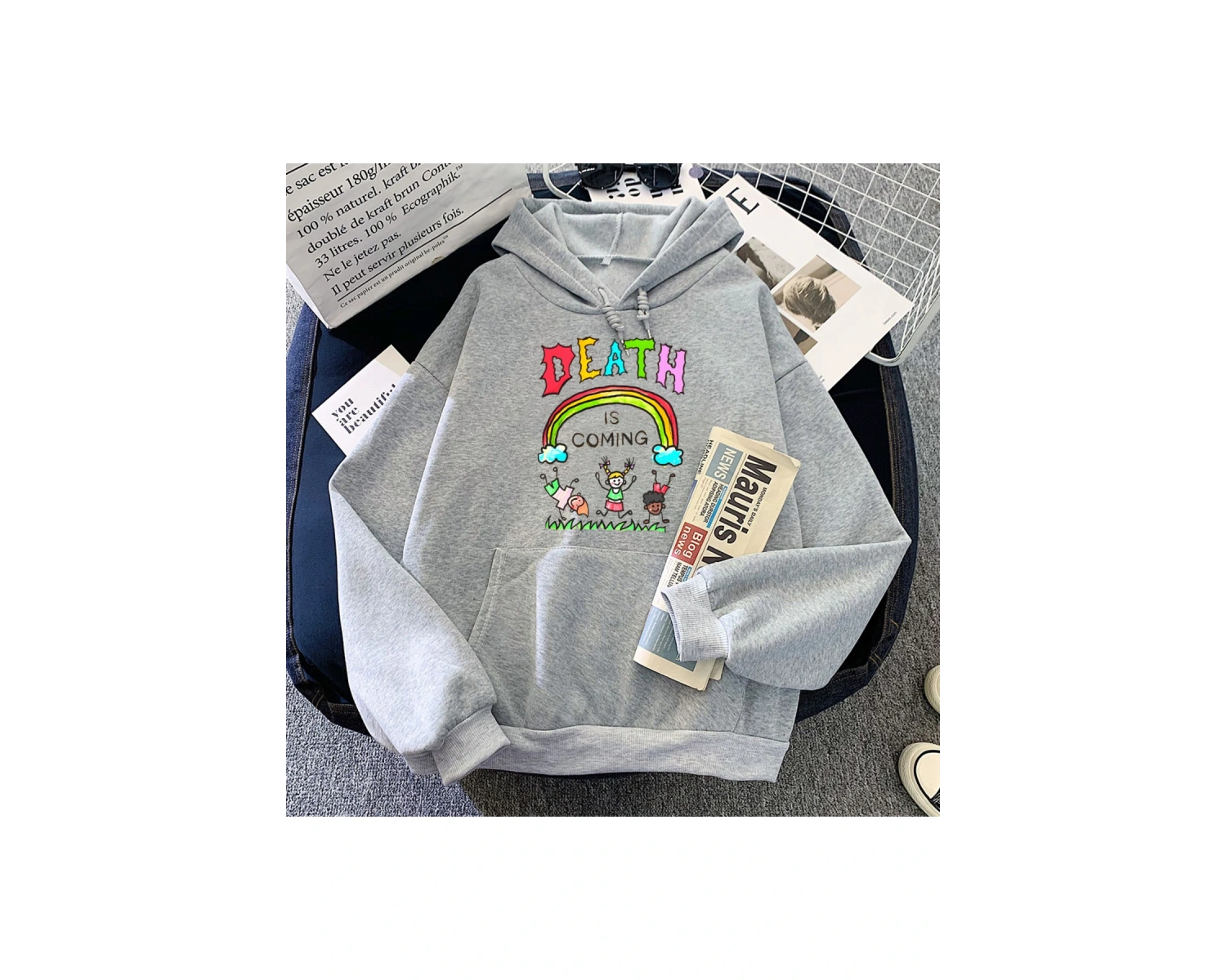 Beyaz Ölüm Geliyor Karikatür Komik Grafik Sevimli Su