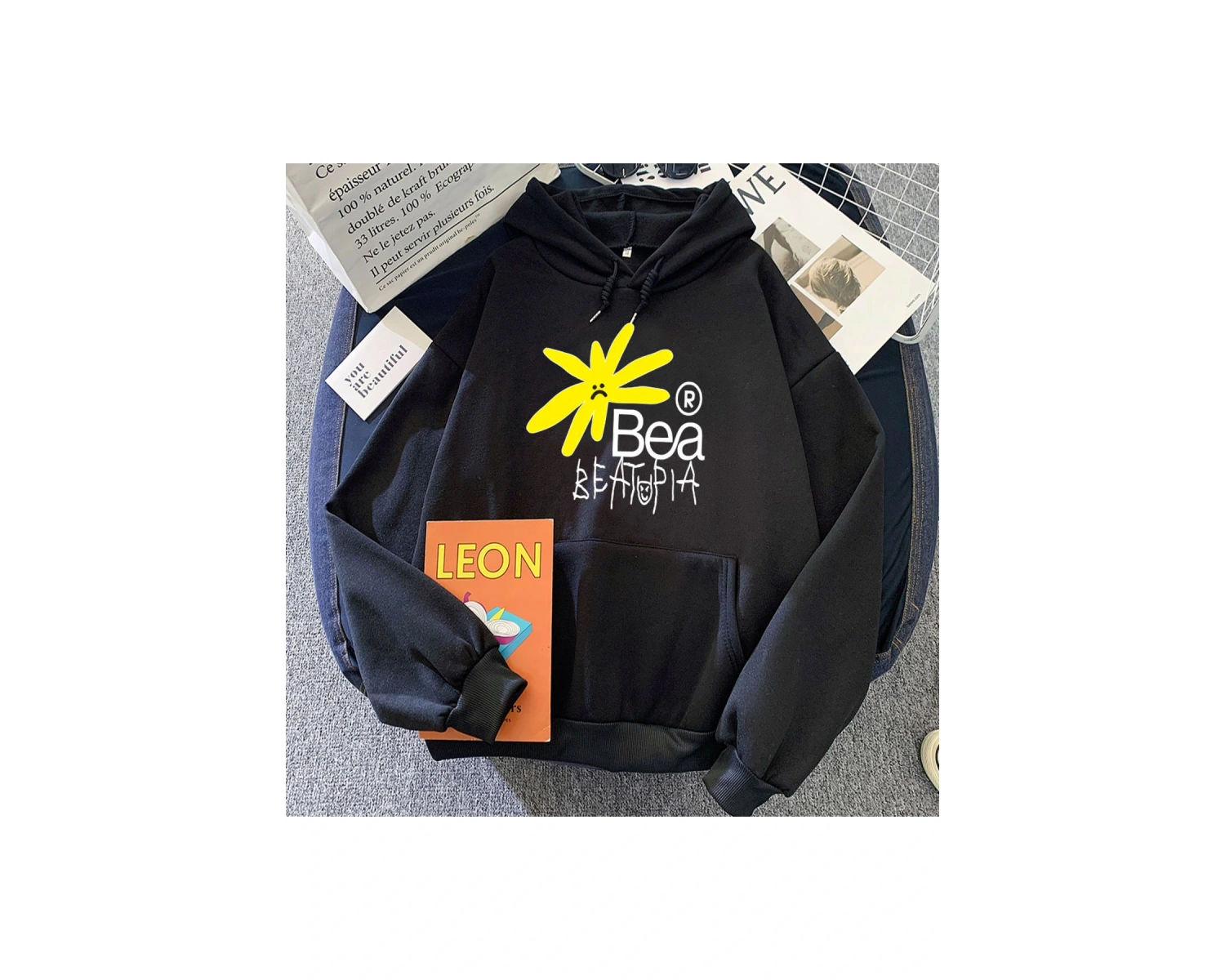 Beyaz Orman Hoodie Beabadoobee Sway YENI Tek u Rahat